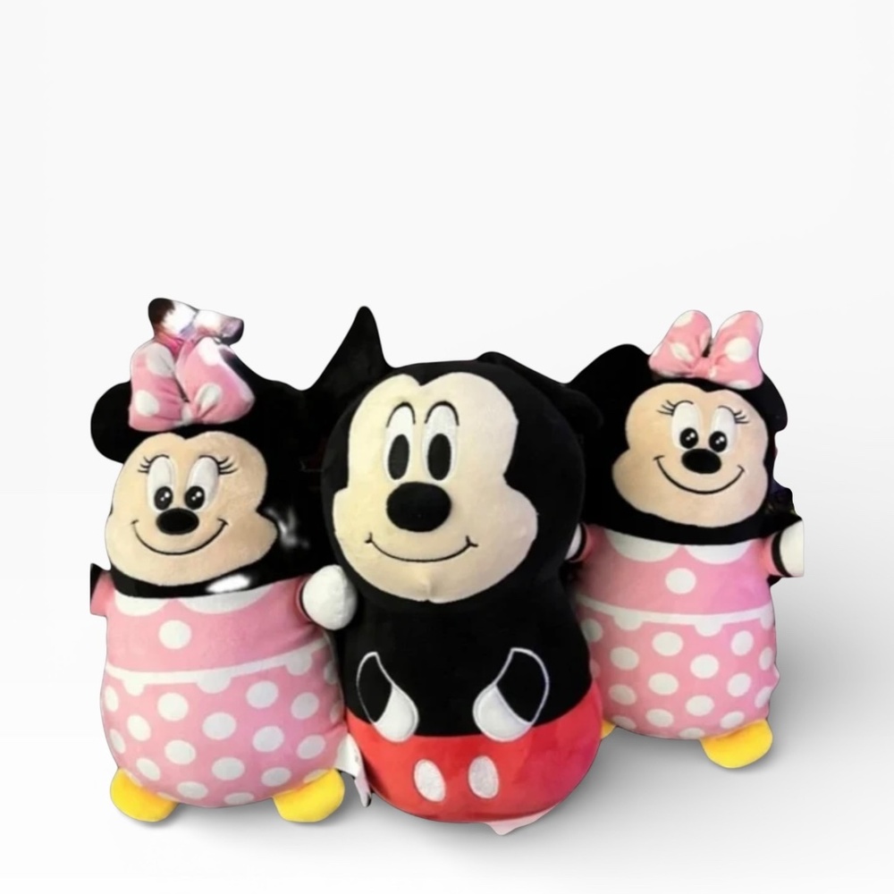 Squishmallows Disney Mickey & Minnie Mouse HugMees 10” Plush Bundle of 3